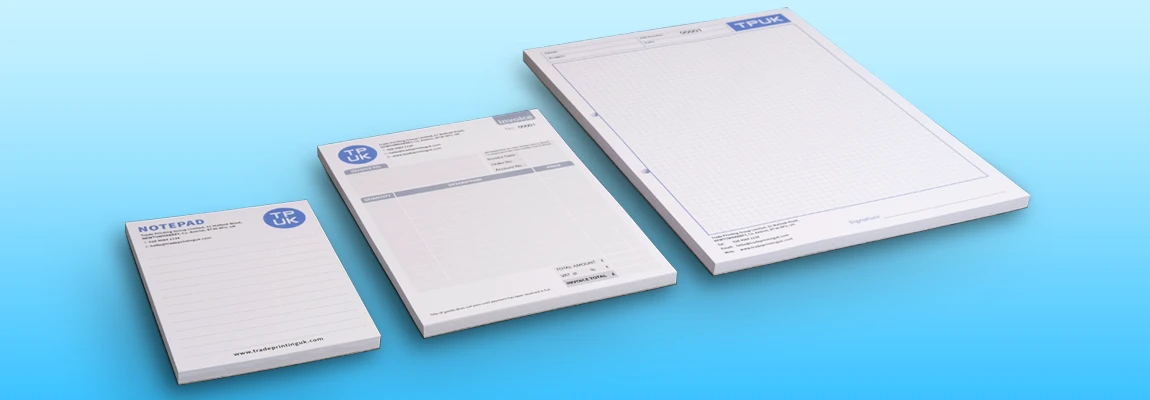 Employees require branded notepads and deskpads to scribble notes onto