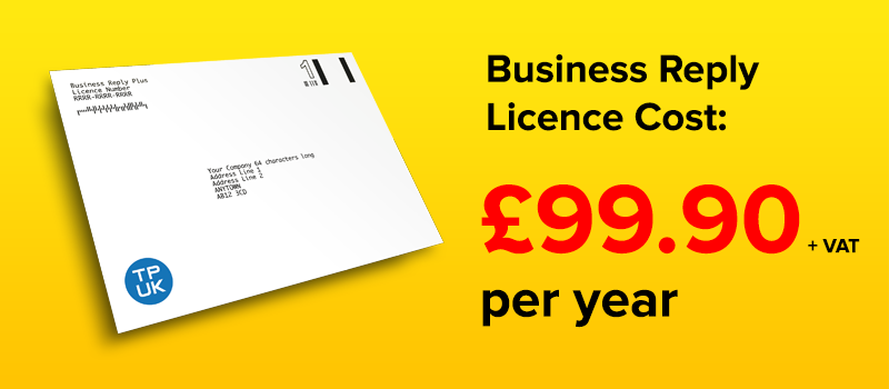 Business Reply Envelope annual licence costs from Royal Mail 2021 graphic