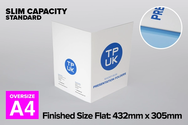 Printed Folders - Standard Slim Capacity - Artwork Design Setup Templates for Adobe CC