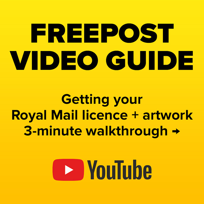 Freepost video guide explaining how to get a Royal Mail Freepost licence and the licence number, barcode and artwork details needed to print compliant Freepost envelopes