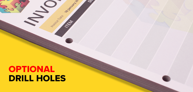 Drill Holes Explained for Carbonless NCR Invoice Books