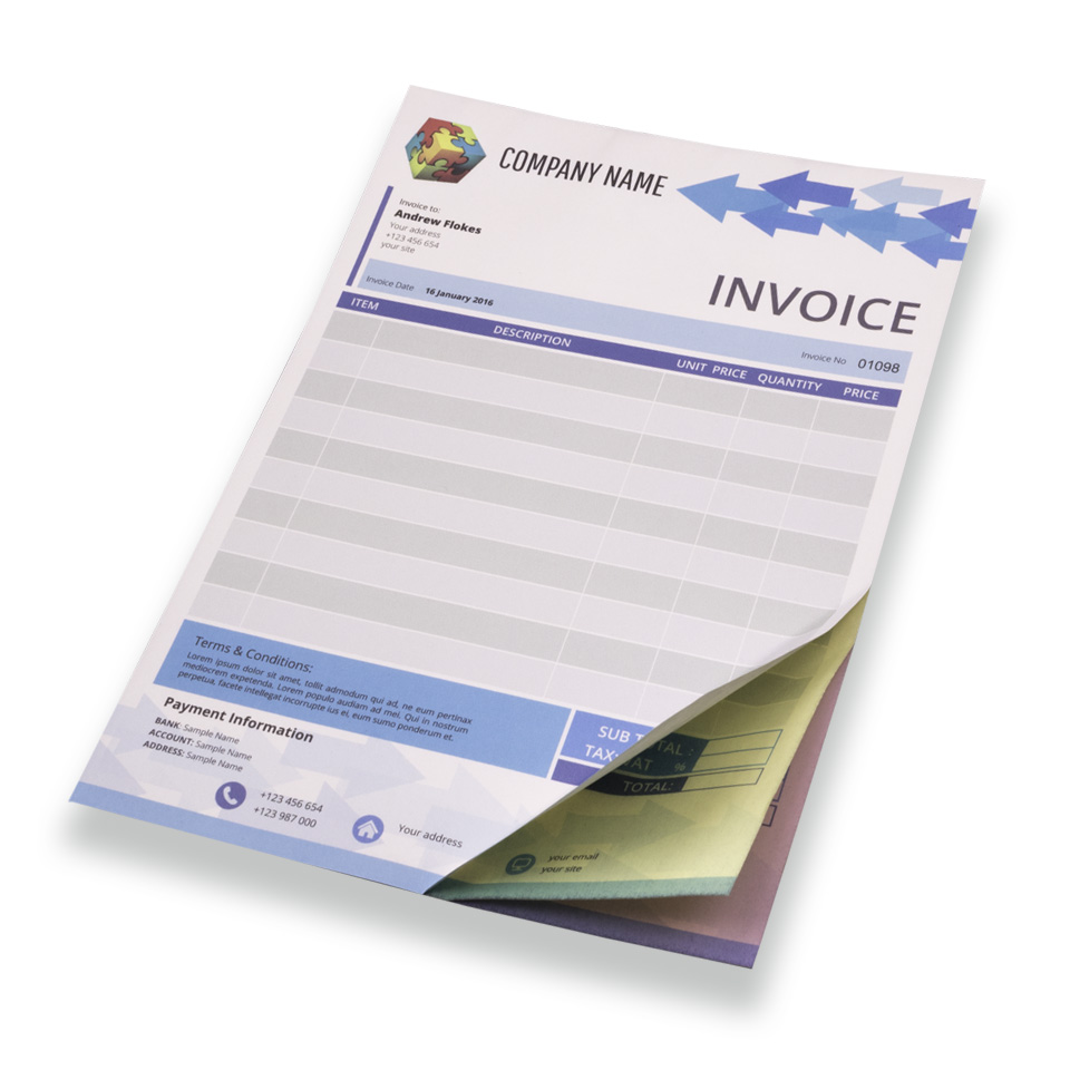 Individual Carbonless NCR SETS