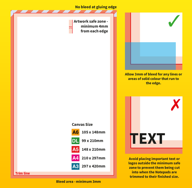 Printed Notepads - Artwork Setup Guidelines
