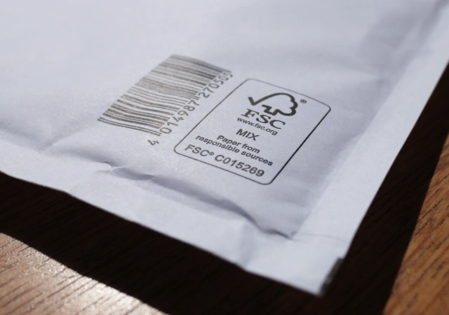 FSC Certified - mixed materials within TradePrintingUK's Bubble Envelopes