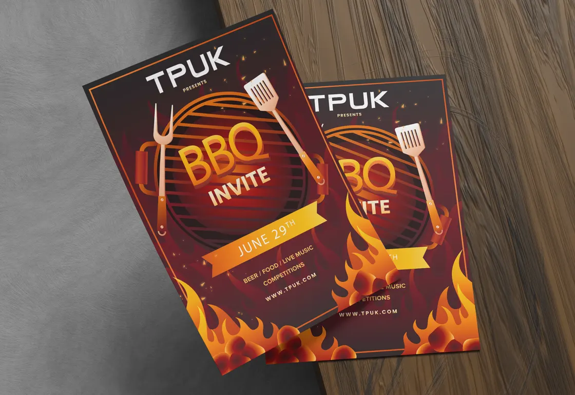 Full colour custom printed invitations on 300gsm uncoated card