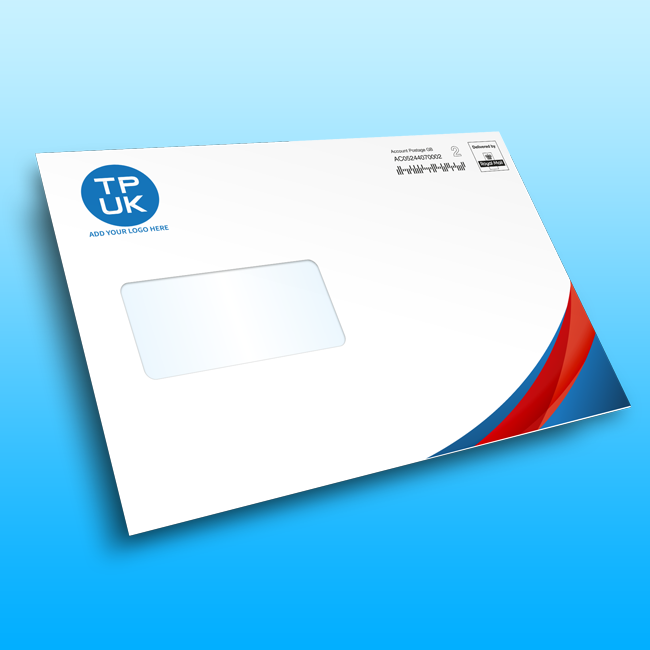 Custom Printed Full Colour Royal Mail PPI Envelopes, Machinable Envelopes in DL+ and C5+ sizes, Window and Non-Window variants
