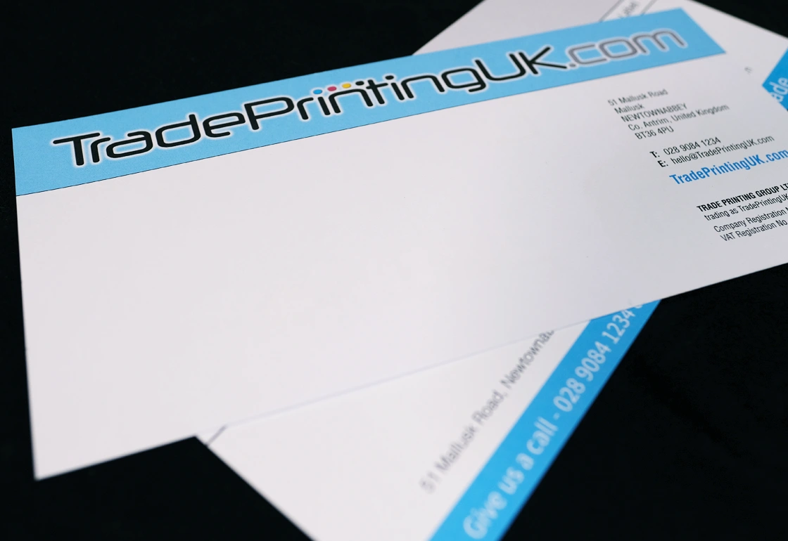 Compliment Slip printing on 120gsm smooth white bond paper by TradePrintingUK