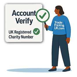 Verification of your Charity Registration Number and activating your TradePrintingUK account