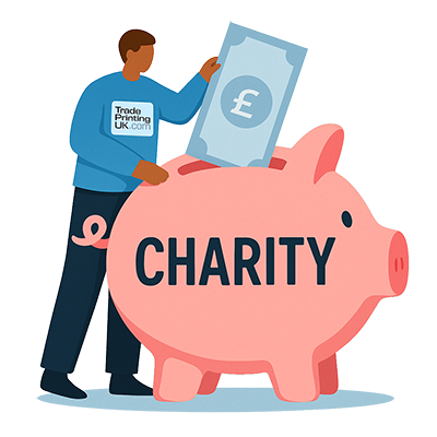 Charity registration Piggybank graphic