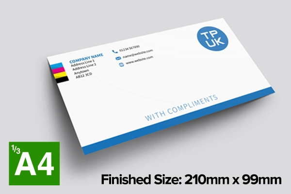 Compliment Slips - Artwork Design Setup Templates for Adobe CC